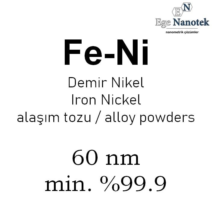 Demir Nikel Alaşım Tozu 60 nm min. %99.9