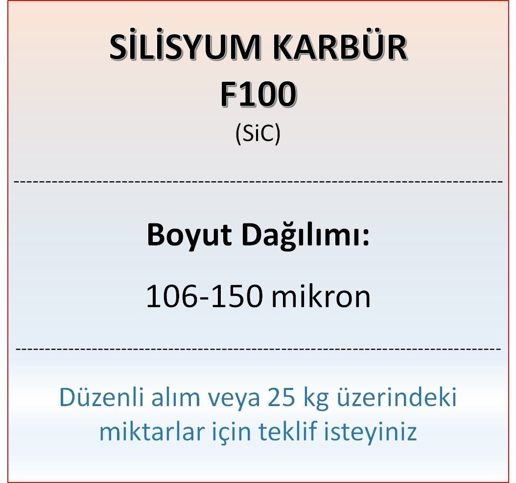 Silisyum Karbür F100 - SiC - 106-150 mikron