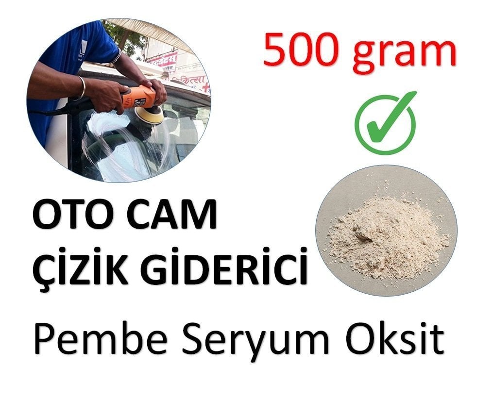 Oto Cam Çizik Giderici Pembe Seryum Oksit - 500 GRAM