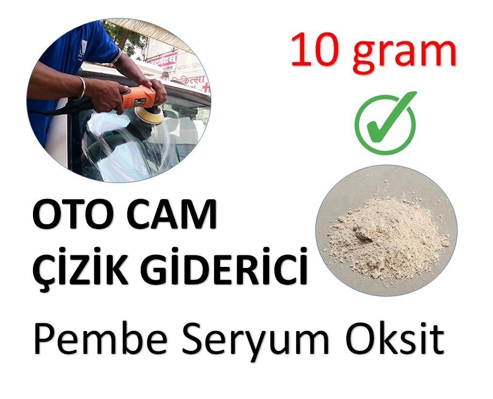 Oto Cam Çizik Giderici Pembe Seryum Oksit - 10 GRAM