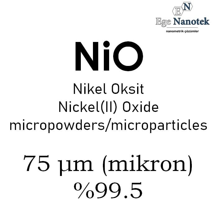 Mikronize Nikel Oksit Tozu 75 mikron