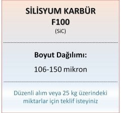 Silisyum Karbür F100 - SiC - 106-150 mikron