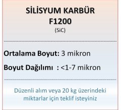 Silisyum Karbür F1200 - SiC- 3 mikron 500 gram