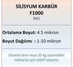 Silisyum Karbür F1000 - SiC- 4.5 mikron 1 kg