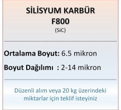 Silisyum Karbür F800 - SiC - 6.5 mikron 500 gram