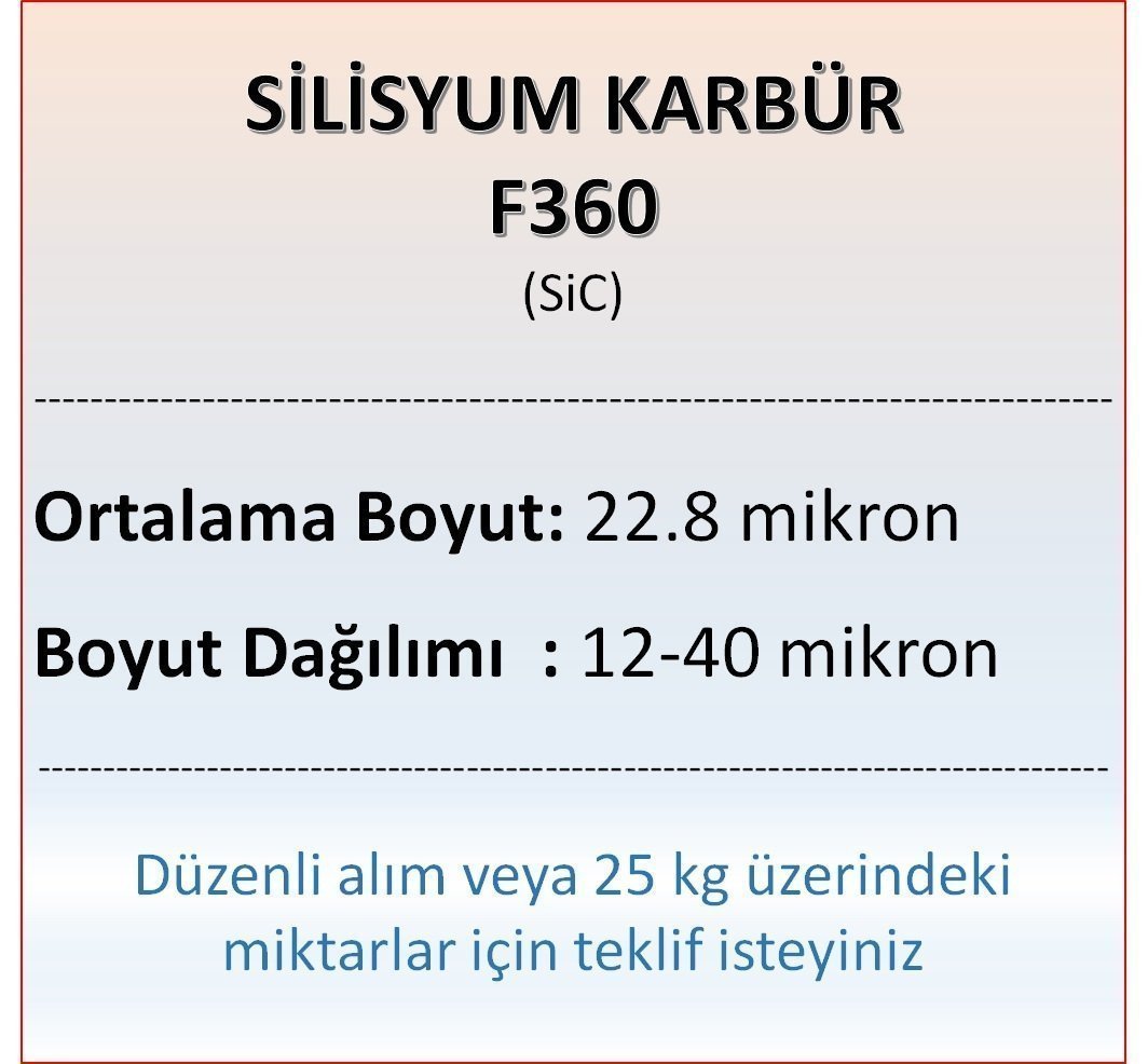Silisyum Karbür F360 - SiC - 22.8 mikron 10 kg