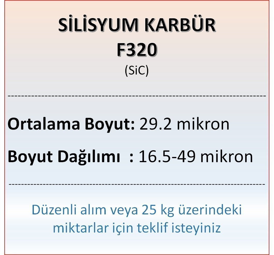 Silisyum Karbür F320 - SiC - 29.2 mikron 1 kg