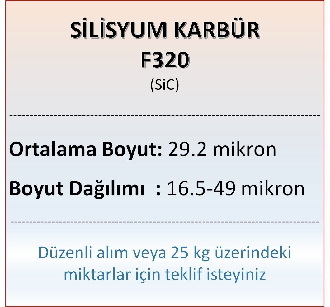 Silisyum Karbür F320 - SiC - 29.2 mikron 500 gram