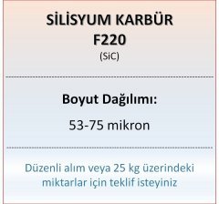 Silisyum Karbür F220 - SiC - 53-75 mikron 25 kg
