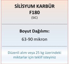 Silisyum Karbür F180 - SiC - 63-90 mikron 1 kg