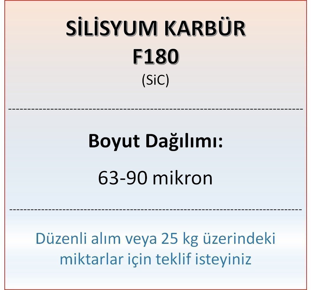 Silisyum Karbür F180 - SiC - 63-90 mikron 10 kg