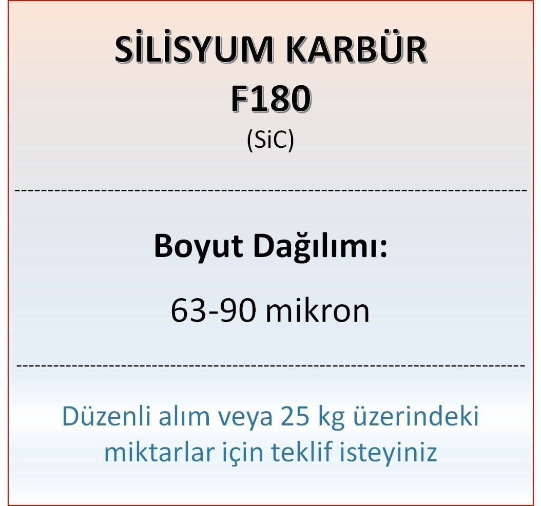 Silisyum Karbür F180 - SiC - 63-90 mikron 500 gram