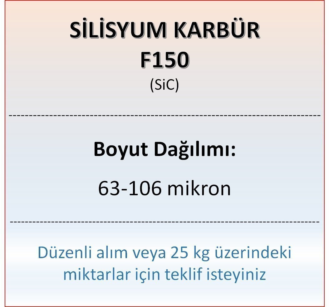Silisyum Karbür F150 - SiC - 63-106 mikron 1 kg