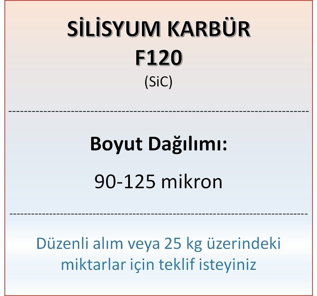 Silisyum Karbür F120 - SiC - 90-125 mikron 1 kg
