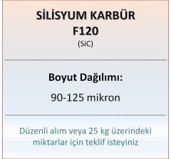 Silisyum Karbür F120 - SiC - 90-125 mikron 1 kg