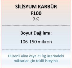 Silisyum Karbür F100 - SiC - 106-150 mikron 25 kg