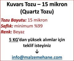 Kuvars Tozu (Ouartz Tozu) 15 mikron