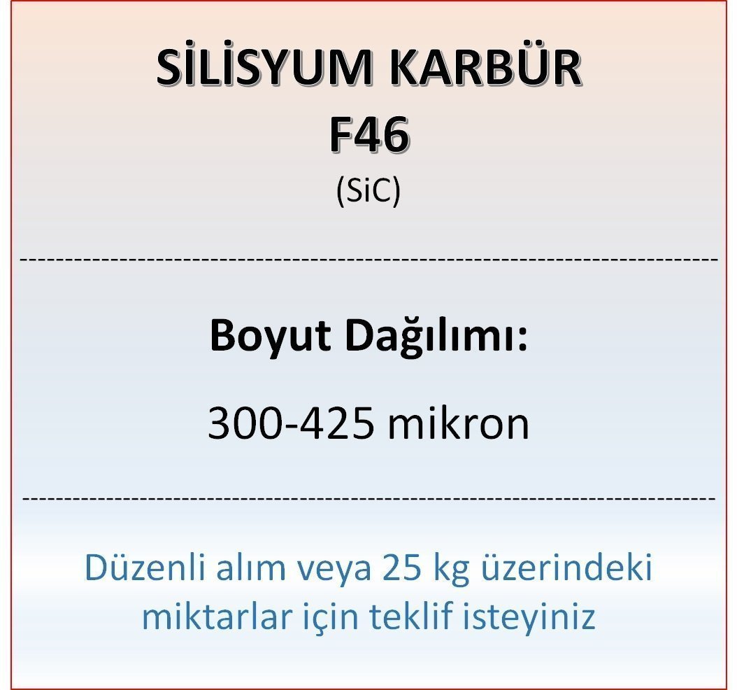Silisyum Karbür F46 - SiC - 300-425 mikron 25 kg