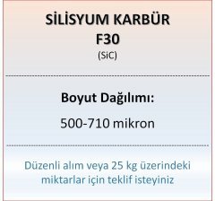 Silisyum Karbür F30 - SiC - 500-710 mikron 25 kg