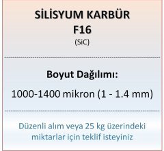 Silisyum Karbür F16 - SiC - 1000-1400 mikron 25 kg