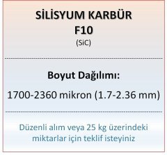 Silisyum Karbür F10 - SiC - 1700-2360 mikron 25 kg