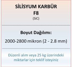 Silisyum Karbür F8 - SiC - 2000-2800 mikron 500 gram