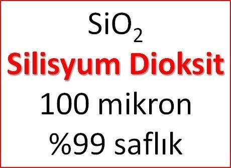 Silisyum dioksit (SiO2 - Silika - Silikon dioksit) - 100 mikron %99 25 kg