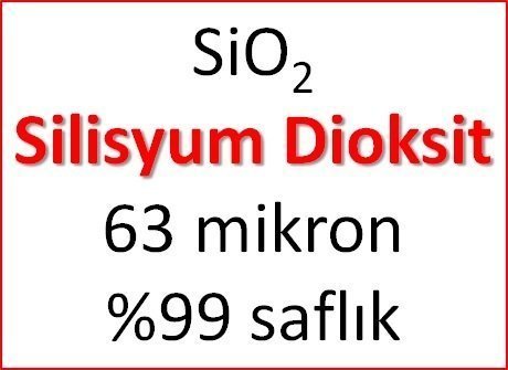Silisyum dioksit (SiO2 - Silika - Silikon dioksit) - 63 mikron %99 1 kg