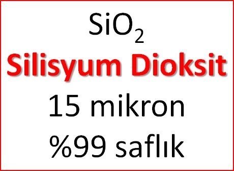 Silisyum dioksit (SiO2 - Silika - Silikon dioksit) - 15 mikron %99 250 gram