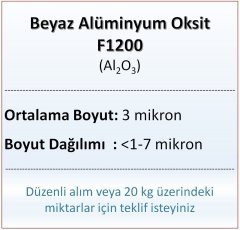 Alüminyum Oksit F1200 - Al2O3 - 3 mikron 500 gram
