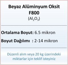 Alüminyum Oksit F800 - Al2O3 - 6.5 mikron 1 kg