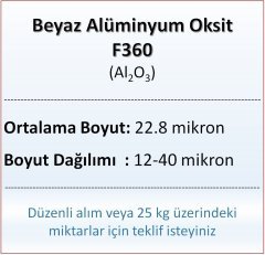 Alüminyum Oksit F360 - Al2O3 - 22.8 mikron 5 kg