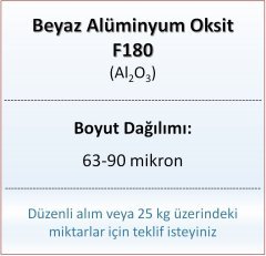 Alüminyum Oksit F180 - Al2O3 - 63-90mikron 5 kg