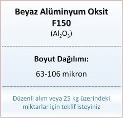 Alüminyum Oksit F150 - Al2O3 - 63-106mikron 1 kg