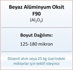 Alüminyum Oksit F90 - Al2O3 - 125-180mikron 10 kg