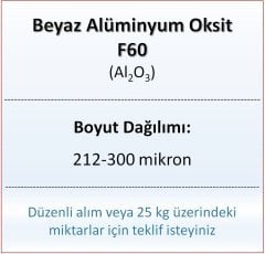 Alüminyum Oksit F60 - Al2O3 - 212-300mikron 5 kg