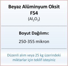 Alüminyum Oksit F54 - Al2O3 - 250-355mikron 10 kg