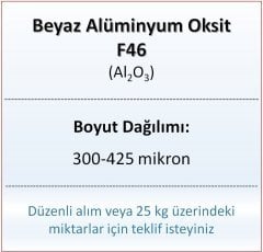 Alüminyum Oksit F46 - Al2O3 - 300-425mikron 25 kg