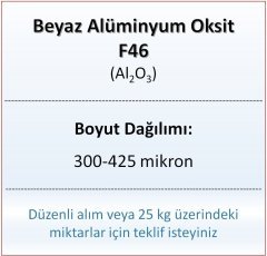 Alüminyum Oksit F46 - Al2O3 - 300-425mikron 5 kg