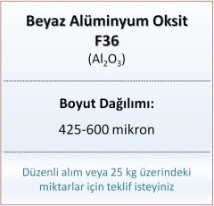 Alüminyum Oksit F36 - Al2O3 - 425-600mikron 5 kg