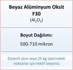 Alüminyum Oksit F30 - Al2O3 - 500-710mikron 1 kg