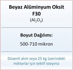 Alüminyum Oksit F30 - Al2O3 - 500-710mikron 5 kg