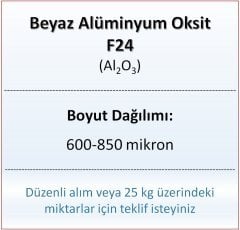 Alüminyum Oksit F24 - Al2O3 - 600-850mikron 25 kg