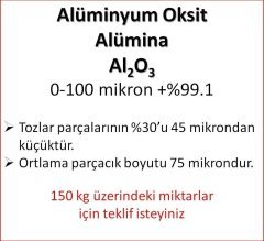 Alüminyum Oksit (Alümina) 0-100 mikron 25 kg