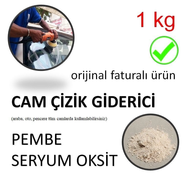 Araç Camı Çizik Giderici Pembe Seryum Oksit 1 kg
