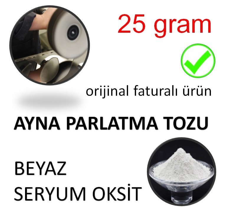 Ayna Parlatma Tozu Beyaz Seryum Oksit 25 gram