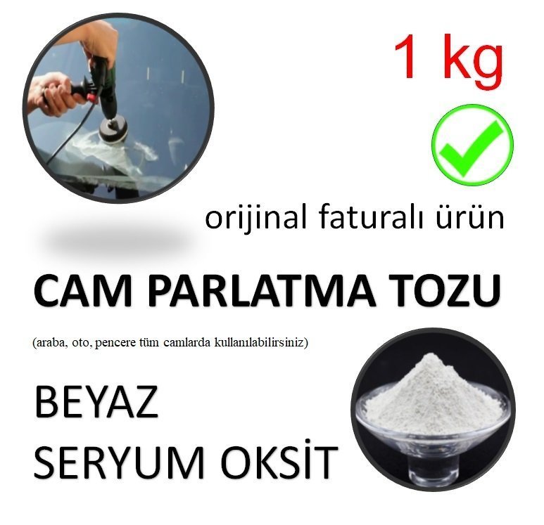 Oto Camı Parlatma Tozu Beyaz Seryum Oksit 1 kg