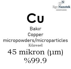 Mikronize Bakır Tozu Küresel 45 mikron